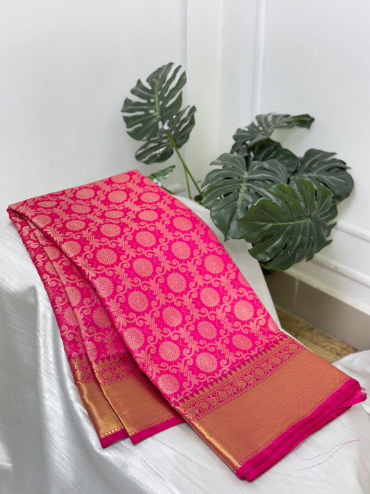 Pink Semi Kathan Saree.