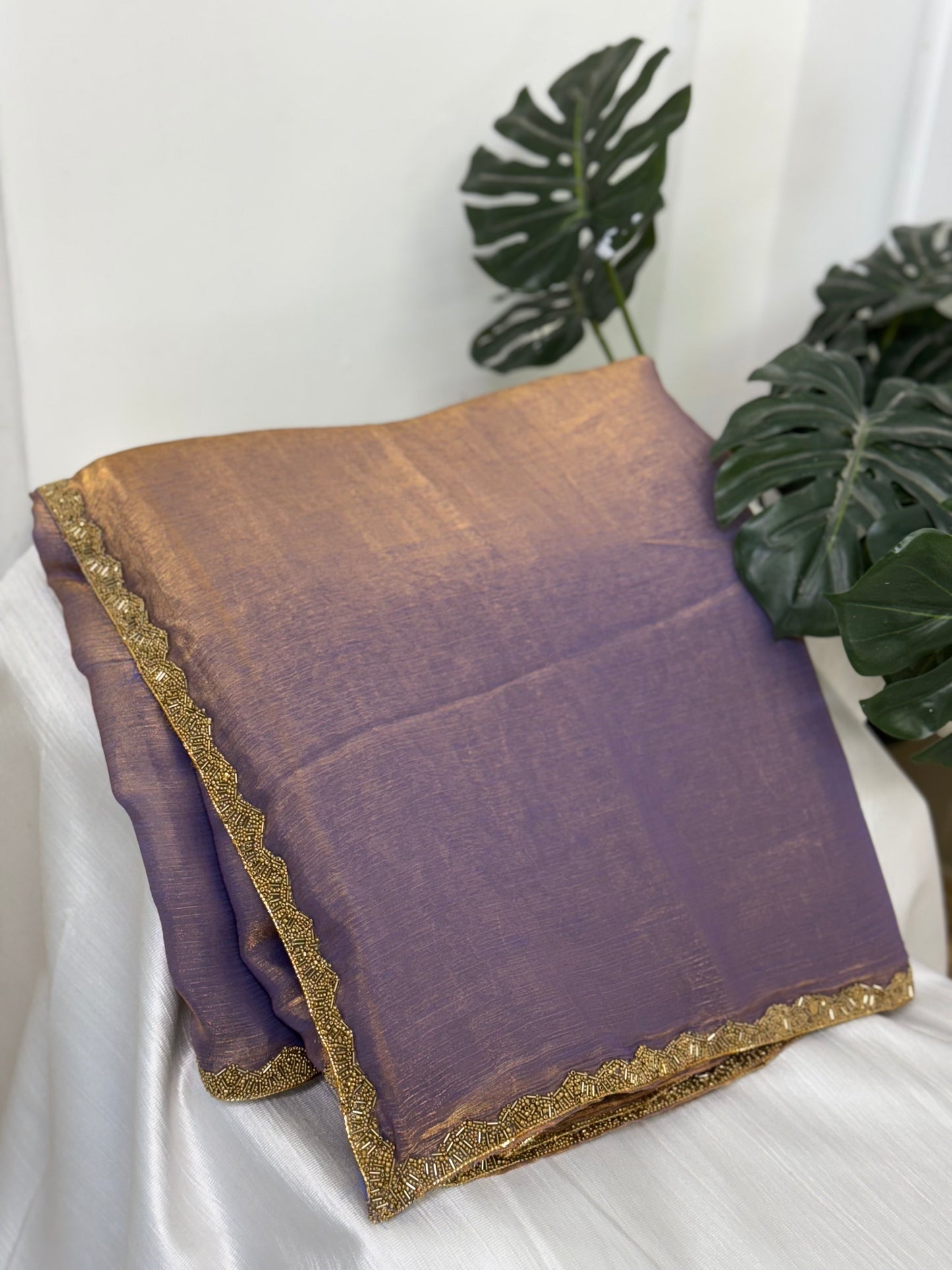 Light Lavender Designer Saree.