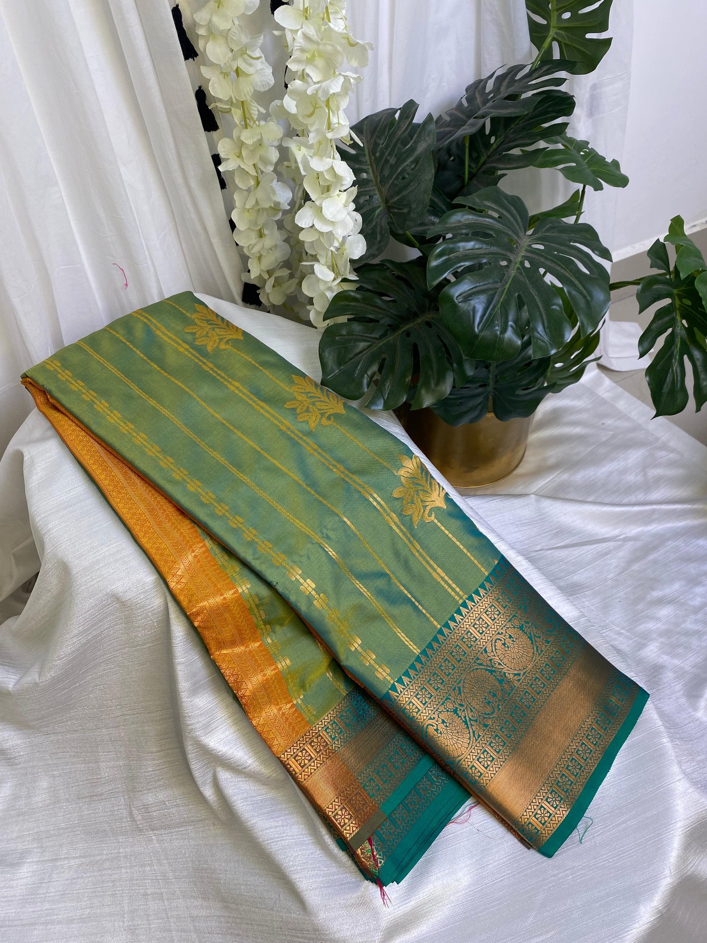 Ramagreen Semi Silk Saree