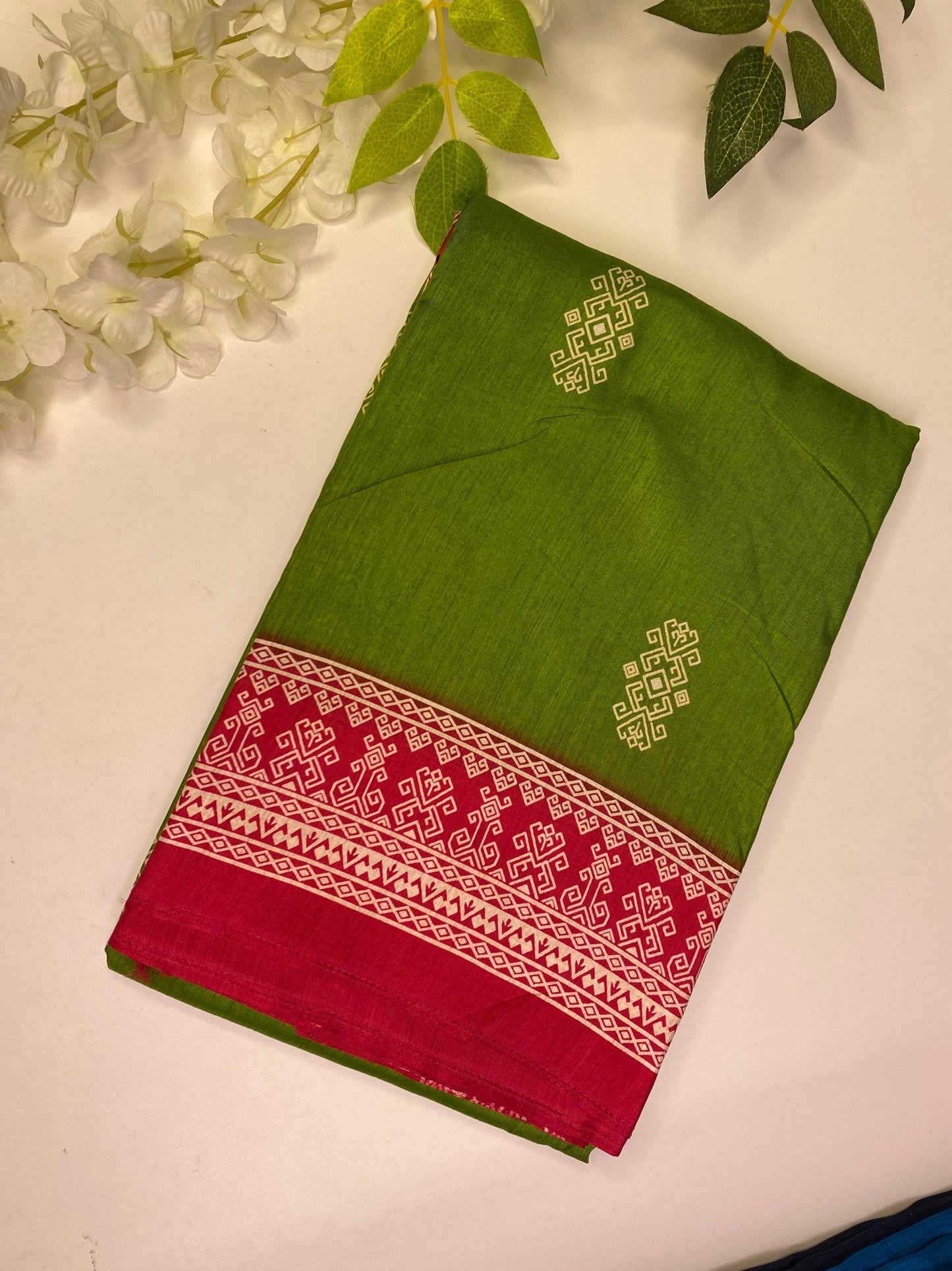 Light Green Makhan Silk Saree