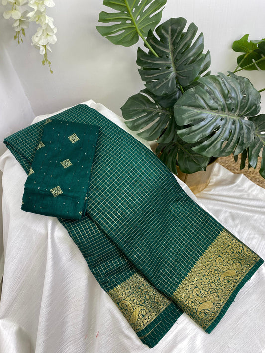 Green Georgette Saree