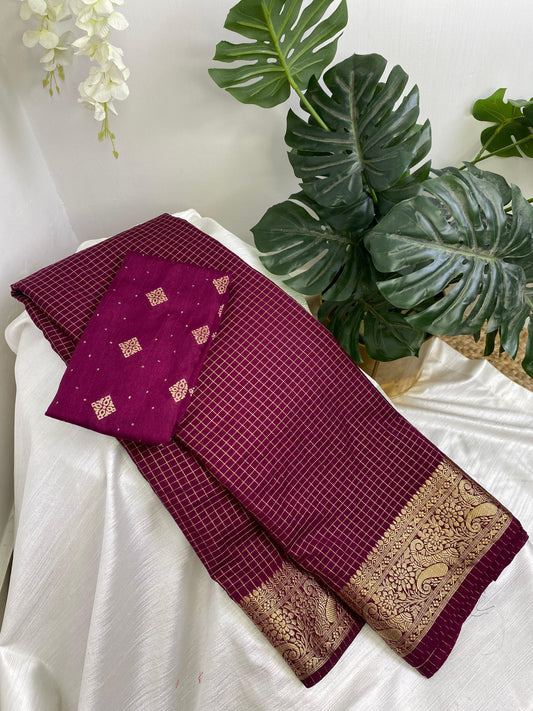 Purple Georgette Saree