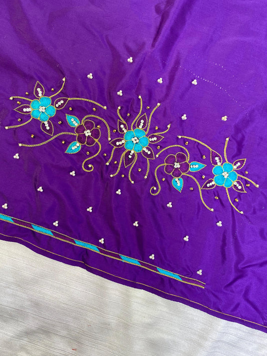 Purple Hand Work Blouse