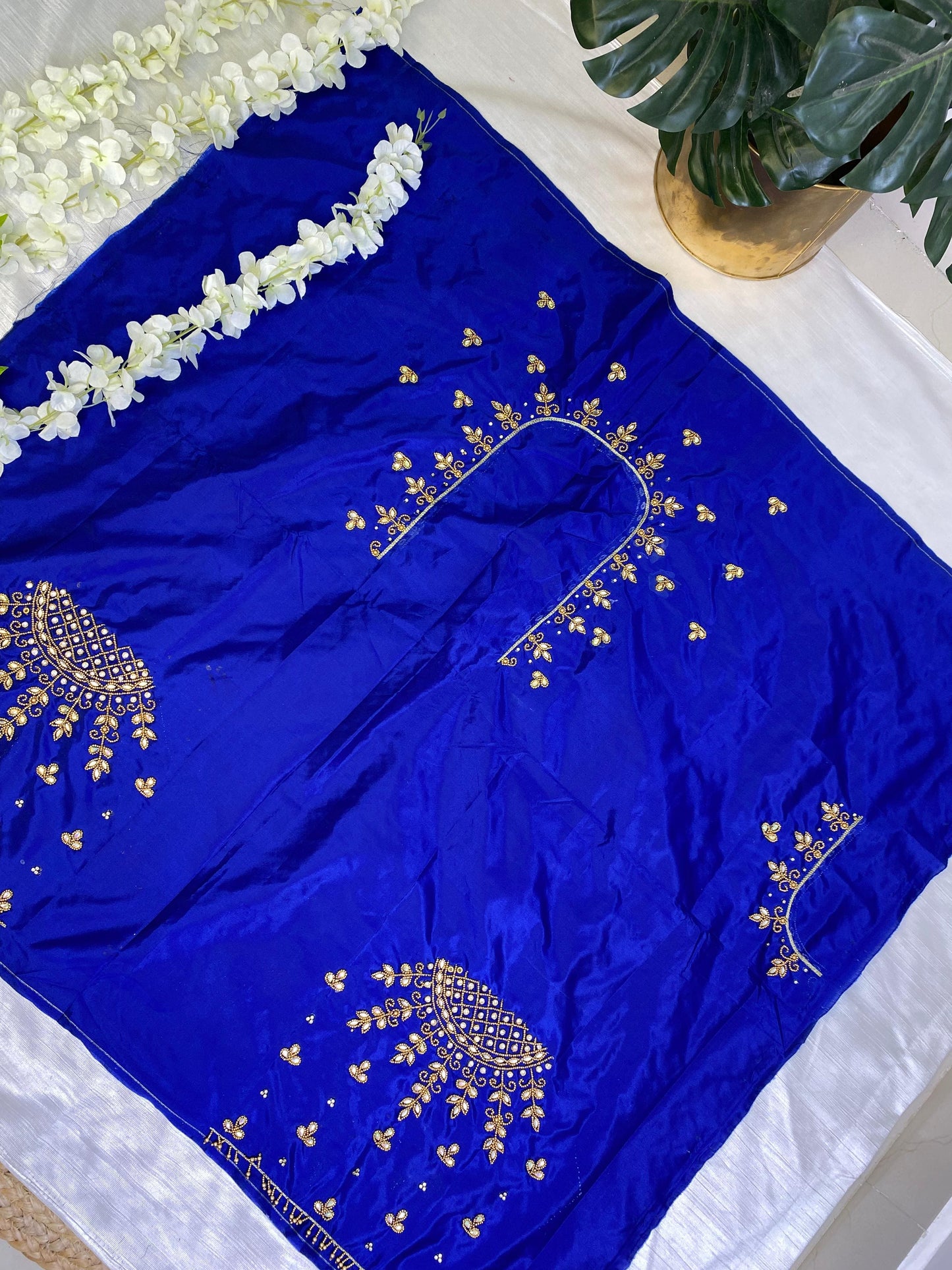 Royal Blue Hand Work Blouse