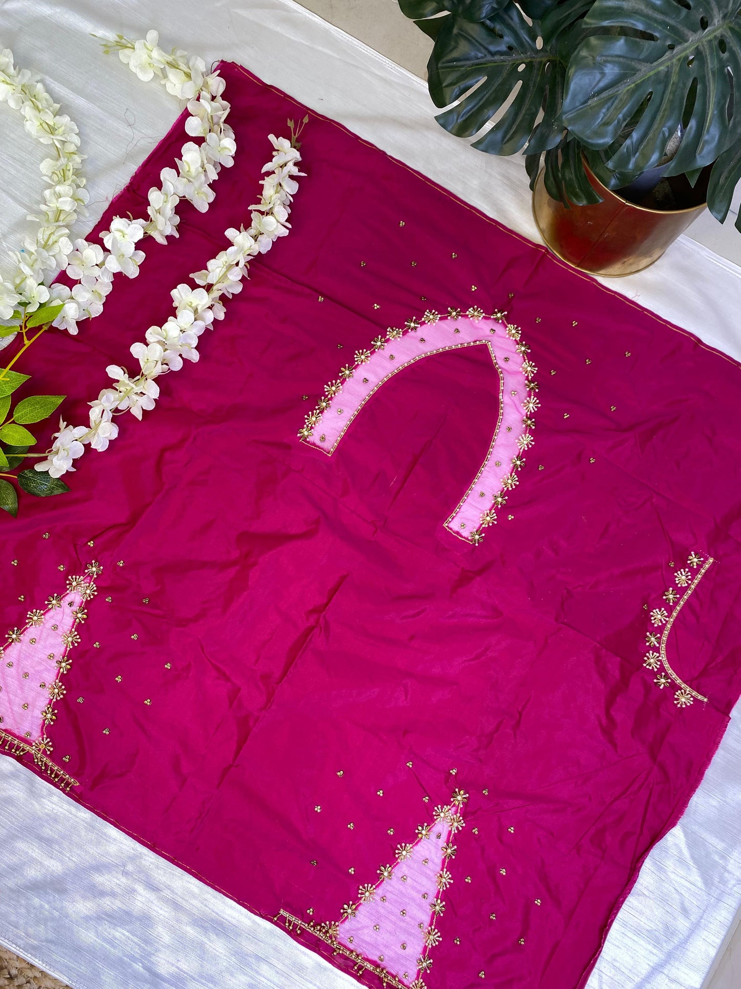 Pink Hand Work Blouse