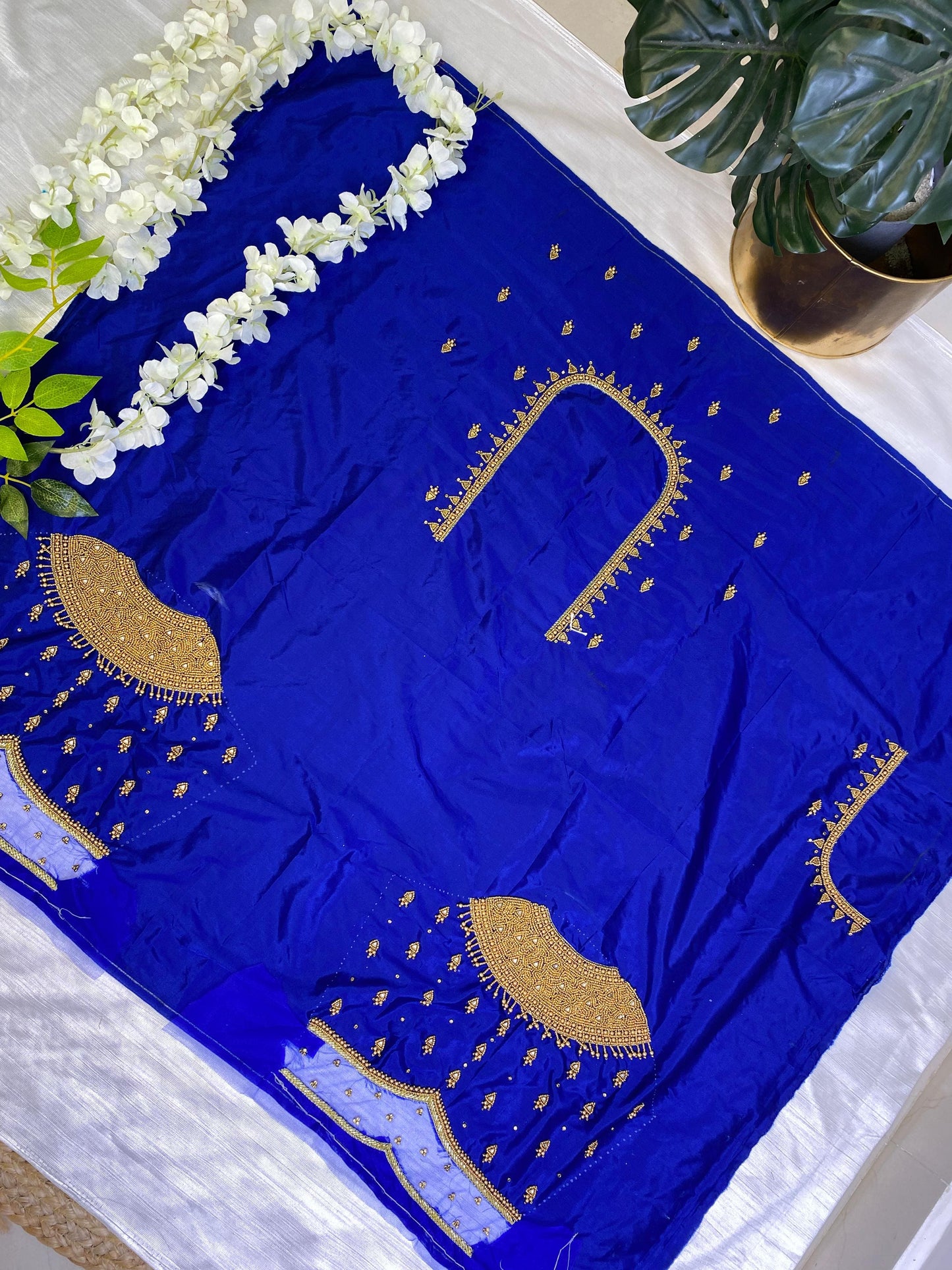 Royal Blue Hand Work Blouse