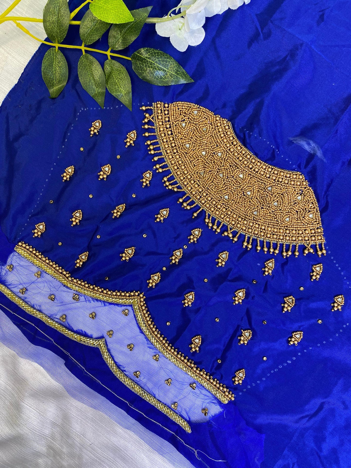 Royal Blue Hand Work Blouse