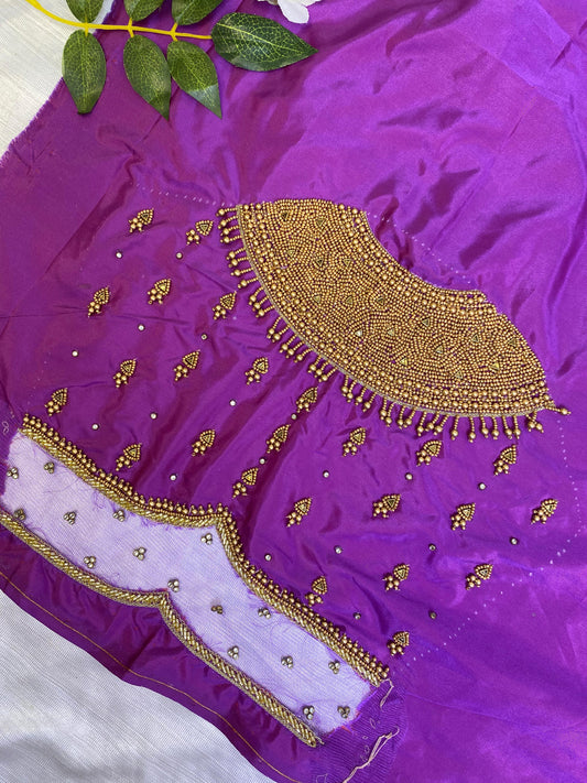 Purple Hand Work Blouse