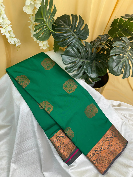 Green Semi Silk Saree