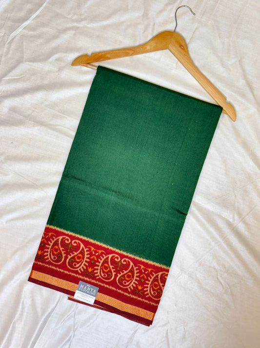 Green Cotton Saree