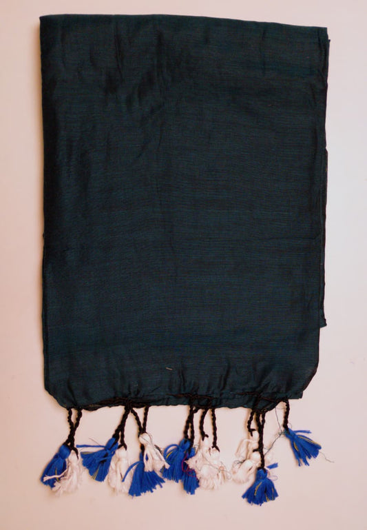 Peacock Green Khadi Cotton Saree
