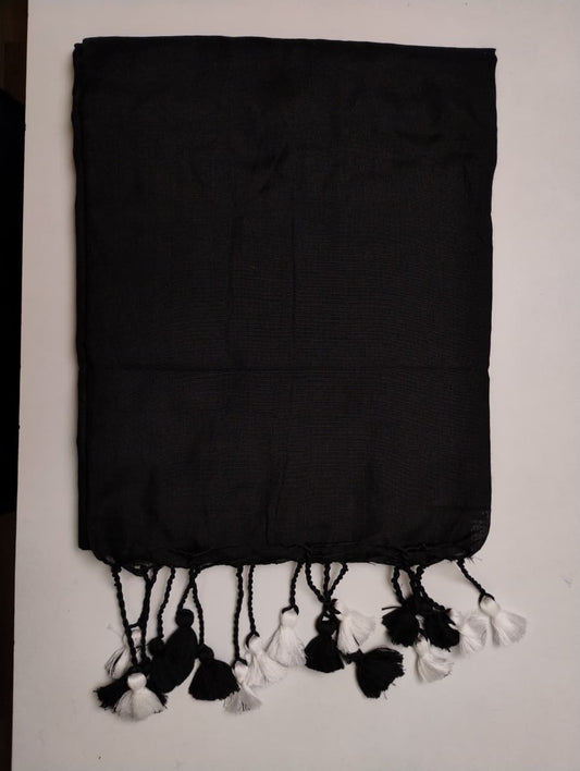 Black Khadi Cotton Saree