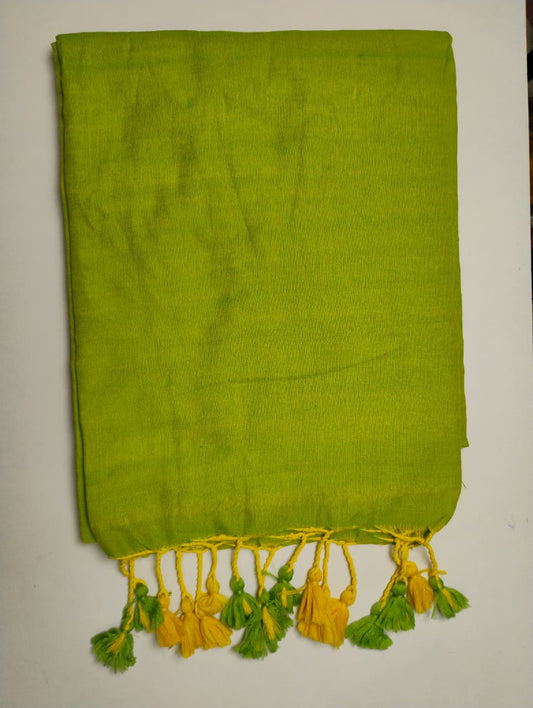 Green Khadi Cotton Saree