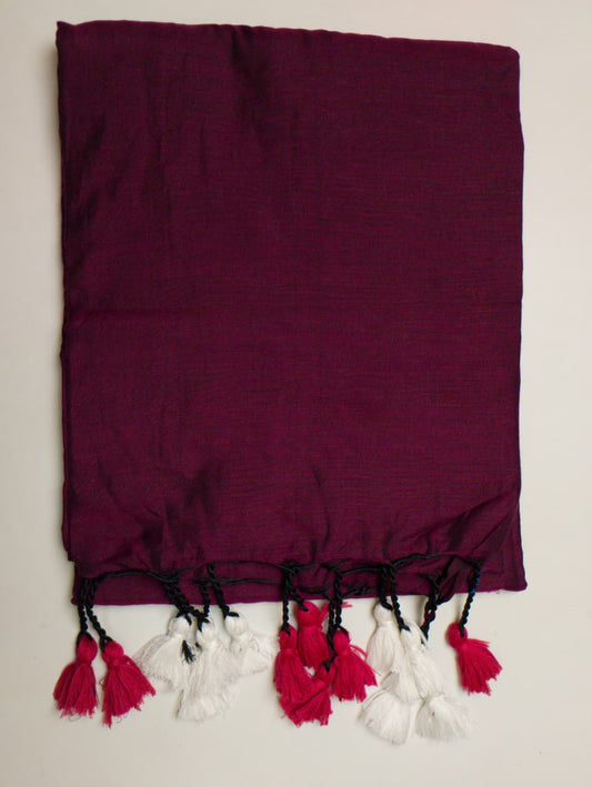 Magenta Khadi Cotton Saree