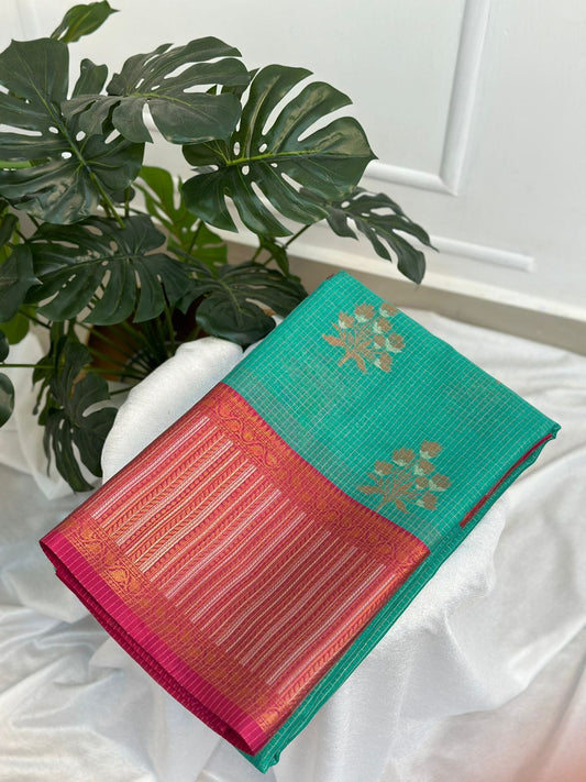 Rama Green Tissue Saree.