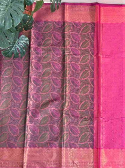 Purple Pink Tissue Saree