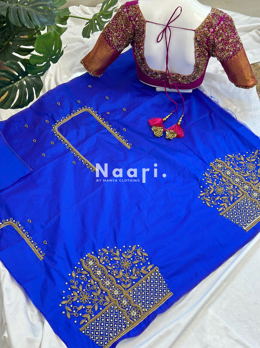 Royal Blue Hand Work Blouse